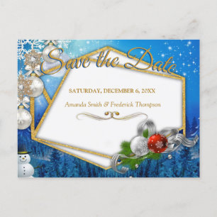 Christmas Holiday Save the Date Announcement Postcard