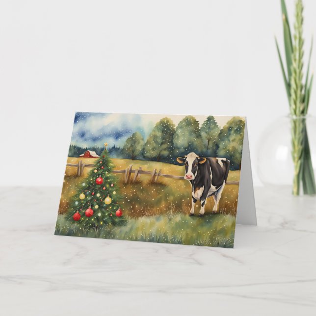 Christmas Holiday Seasons Greetings From Our House Card (Front)