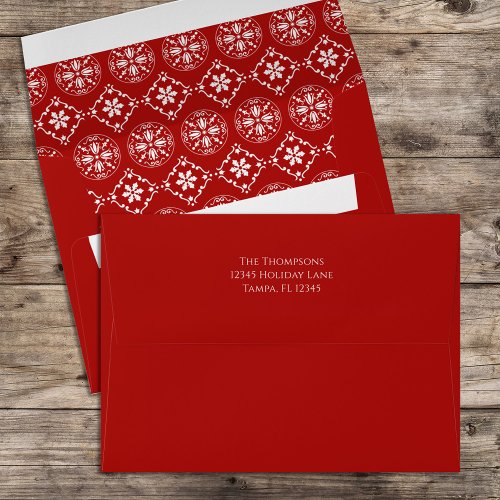 Christmas Holiday Simple Cute Snowflake Pattern Envelope