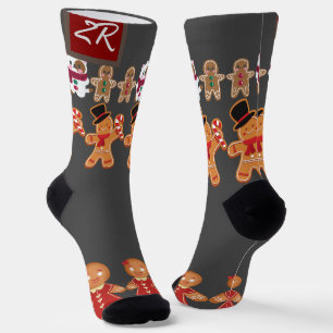 Christmas holiday simple elegant gifts MONOGRAM  Socks
