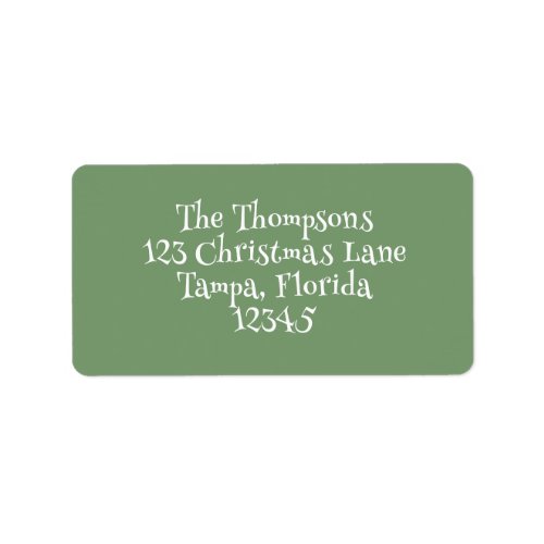 Christmas Holiday Simple Green Whimsical Cute Label