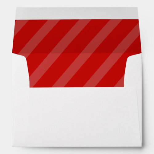 Christmas Holiday Simple Red Whimsical Striped Envelope