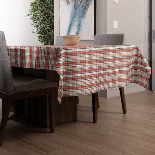 Christmas Holiday Simple Rustic Red Green Plaid Tablecloth