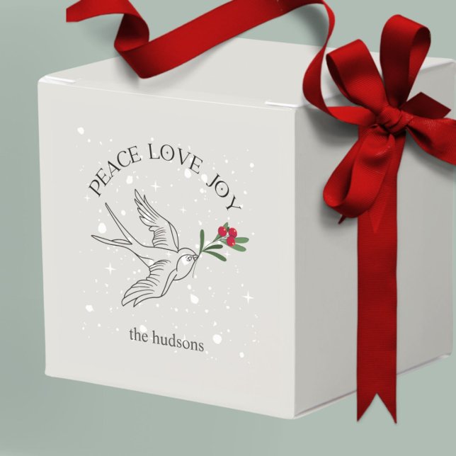 Christmas Holiday Snow Bird Berries Gift Favor Box (Creator Uploaded)