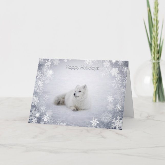 Christmas Holiday - Snow Fox with SnowFlakes (Front)