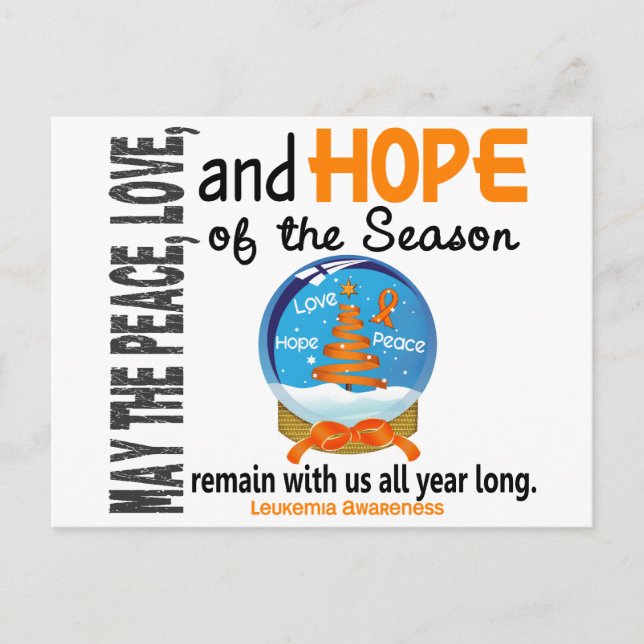 Christmas Holiday Snow Globe 1 Leukemia (Front)