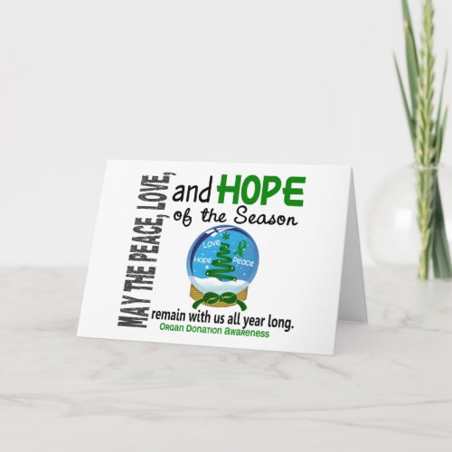 Christmas Holiday Snow Globe 1 Organ Donation