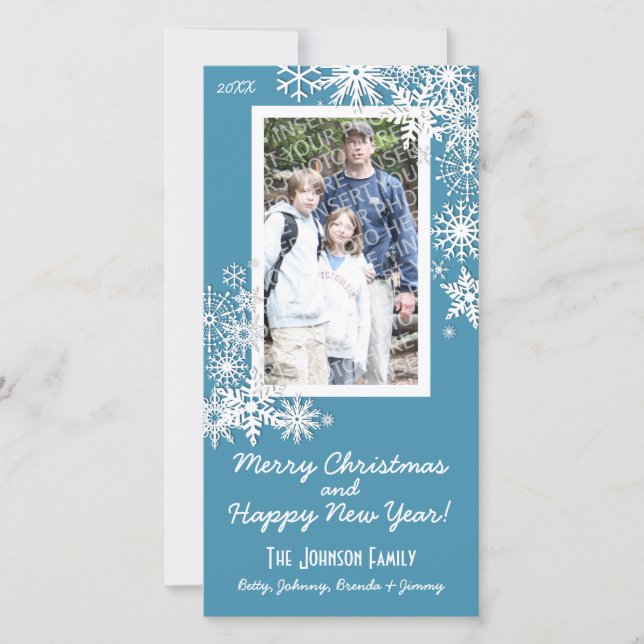 Christmas Holiday Snowflake Card (Front)