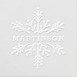 Christmas Holiday Snowflake Custom Name Embosser<br><div class="desc">This cute snowflake embosser is perfect for adding a personal accent to your holiday cards. The snowflake offers custom text for your name across the center.</div>