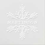 Christmas Holiday Snowflake Custom Name Embosser<br><div class="desc">This cute snowflake embosser is perfect for adding a personal accent to your holiday cards. The snowflake offers custom text for your name across the center.</div>