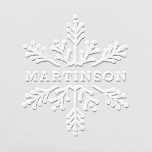 Christmas Holiday Snowflake Custom Name Embosser