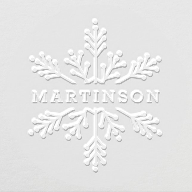 Christmas Holiday Snowflake Custom Name Embosser (Design)