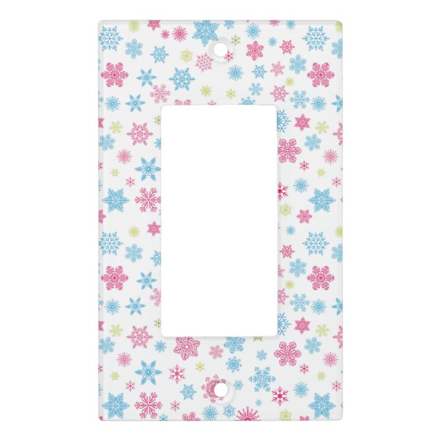 Christmas Holiday Snowflake Pattern Light Switch Cover (Front)