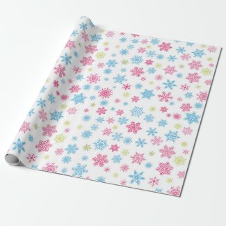 Christmas Holiday Snowflake Pattern Wrapping Paper