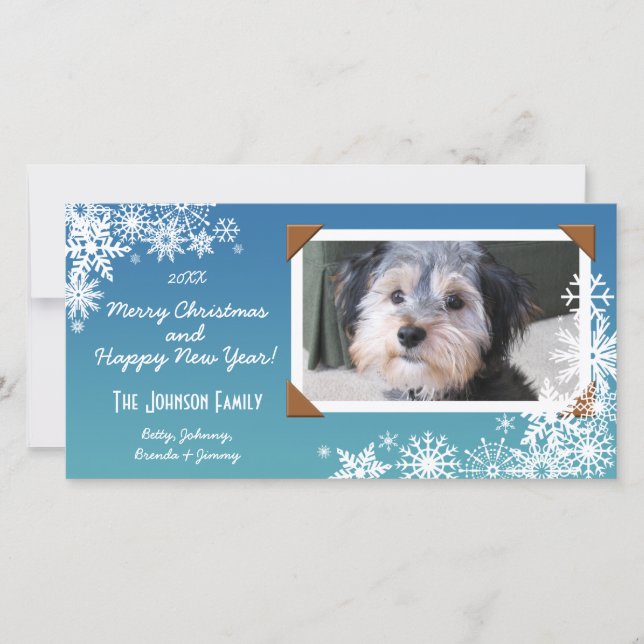 Christmas Holiday Snowflake Photo (Front)