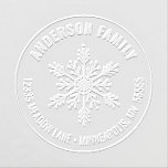 Christmas Holiday Snowflake Return Address Embosser<br><div class="desc">This Christmas embosser is a fun seal accent to your holiday cards. The design features a snowflake and custom text for your name and return address.</div>
