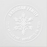 Christmas Holiday Snowflake Return Address Embosser<br><div class="desc">This Christmas embosser is a fun seal accent to your holiday cards. The design features a snowflake and custom text for your name and return address.</div>