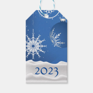 Christmas/ Holiday Snowflake Snow 2023 Add Name  Gift Tags