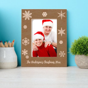 Christmas Holiday Snowflakes Winter Border Engraved Frames