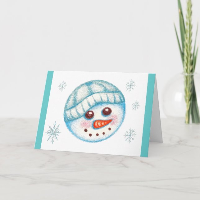 Christmas Holiday Snowman Card (Front)