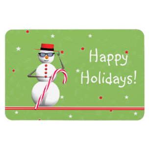 Christmas Holiday Snowman Magnet