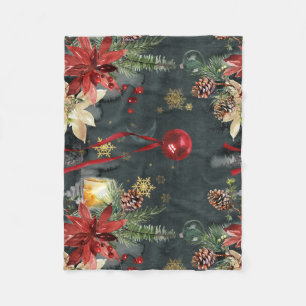 Christmas Holiday Splendor Fleece Blanket