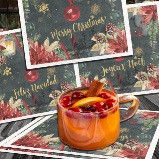 Christmas Holiday Splendor Paper Dinner Napkins (Creator Uploaded)