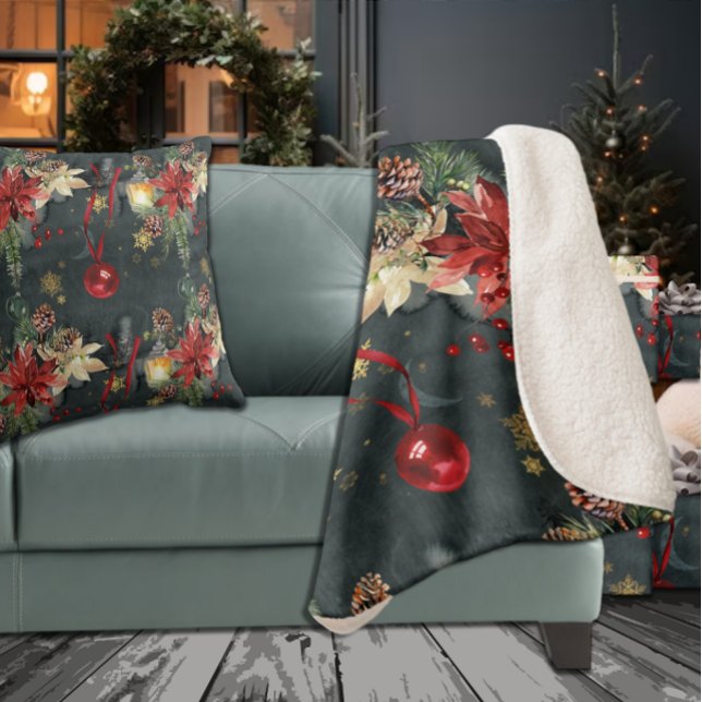 Christmas Holiday Splendor  Sherpa Blanket (Creator Uploaded)