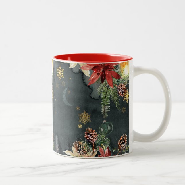 Christmas Holiday Splendor Two-Tone Coffee Mug (Right)