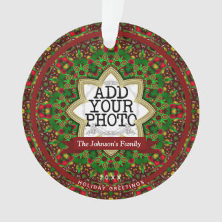Christmas Holiday Star Family Keepsake Photo Plate Ornament
