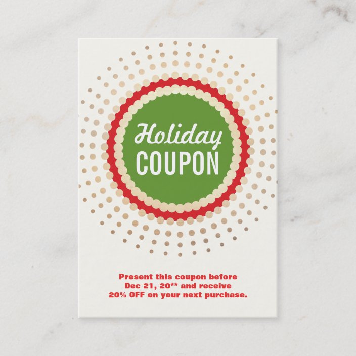 Christmas / Holiday Store Coupon Promotional