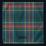 Christmas Holiday Tartan Plaid Pet NAME Classic Bandana<br><div class="desc">Holiday Tartan Plaid in Green,  Red,  Yellow,  Blue,  White with custom NAME in black. Easy to personalize text,  text color,  font. Great Christmas accessory for ANY pet and matching pet human. Preppy,  Festive,  Fun. Mix and Match entire Tartan / Holiday Plaid / Christmas  Collections by TMCdesigns.</div>
