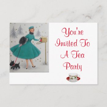 Christmas Holiday Tea Party Invitation by SharCanMakeit at Zazzle