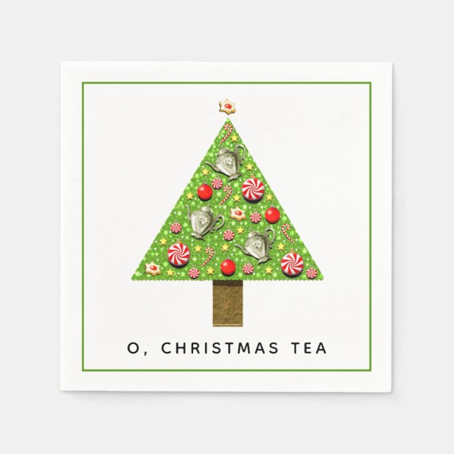 Christmas Holiday Tea Party Napkins (Front)