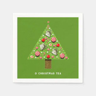 Christmas Holiday Tea Party Napkins