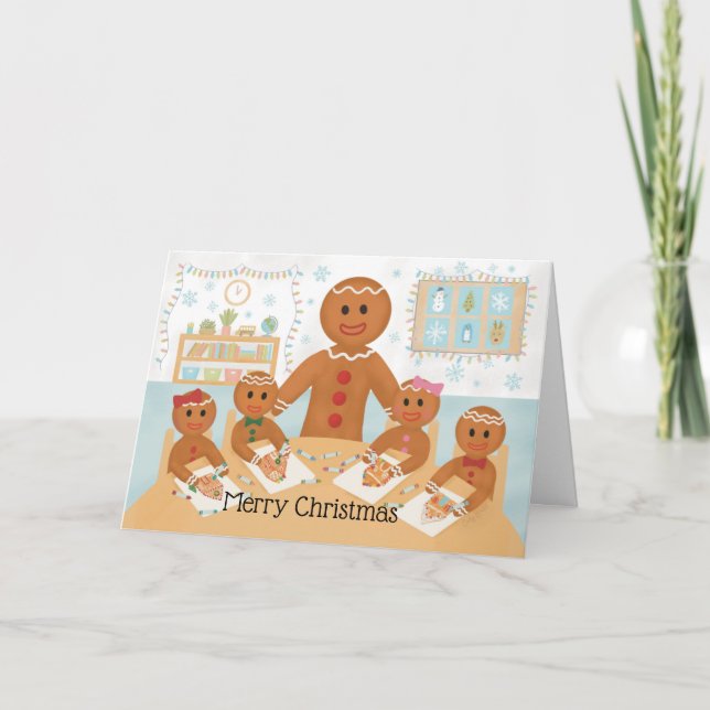 Christmas Holiday Teacher Appreciation Thank You  Card (Front)