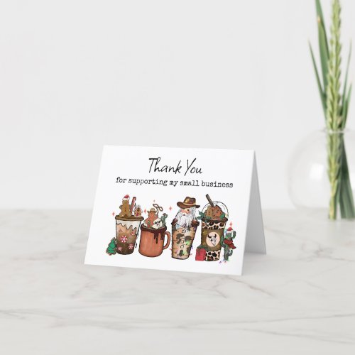 Christmas Holiday Thank You  Small Business Card