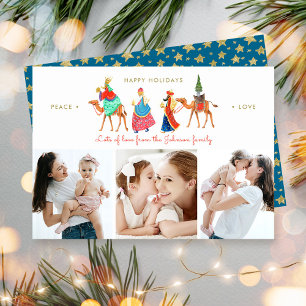 Christmas Holiday Three Wise Men 3 Photos Card