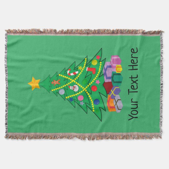 Christmas Holiday Throw Blanket (Front)