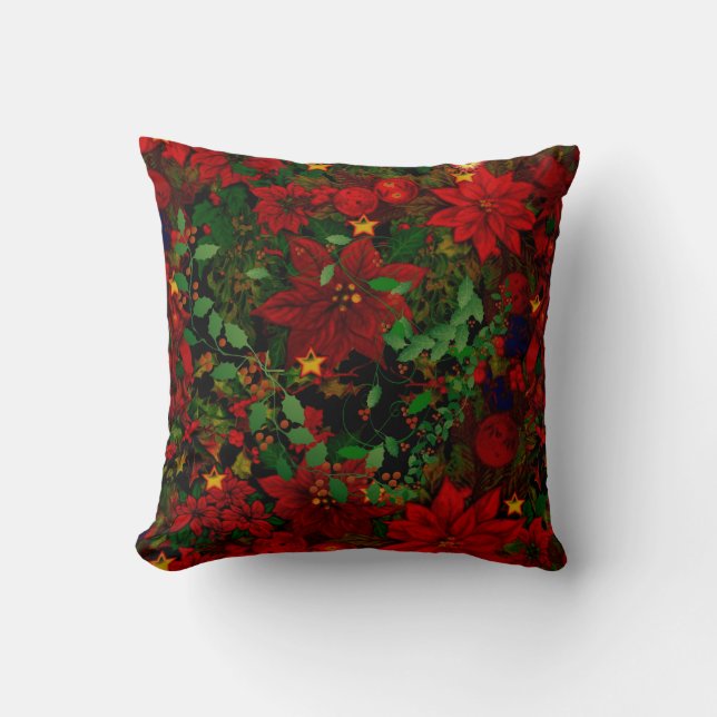 Christmas Holiday Throw Pillow (Front)