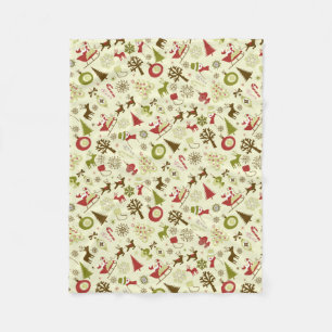 Christmas Holiday Traditions Fleece Blanket