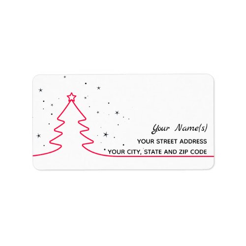 Christmas Holiday Tree Label