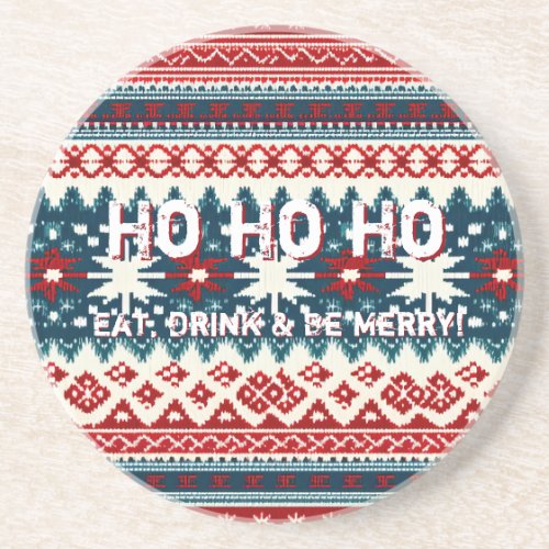 Christmas Holiday Ugly Sweater Party Coaster