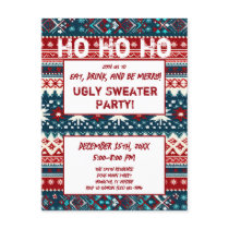 Christmas Holiday Ugly Sweater Party Postcard