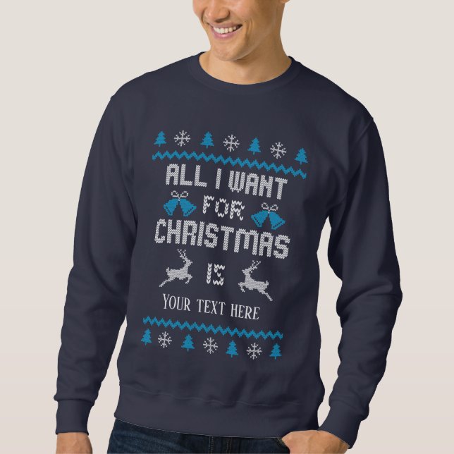 Christmas Holiday ugly sweater sweatshirt (Front)
