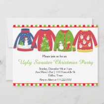 Christmas Holiday Ugly Sweaters Jumpers Invitation