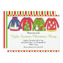 Christmas Holiday Ugly Sweaters Jumpers Invitation