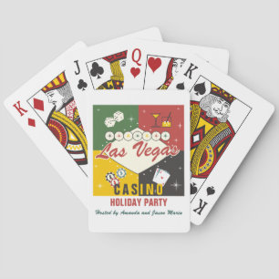 Christmas Holiday Vegas Casino Poker Night Party Cards