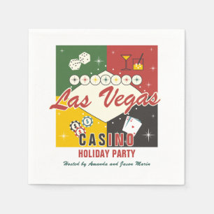 Christmas Holiday Vegas Casino Poker Night Party Napkins