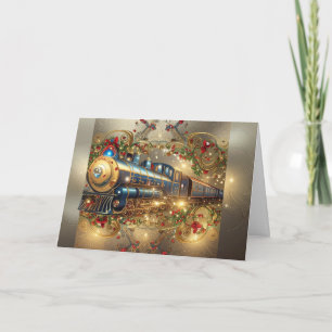 Christmas Holiday Victorian Elegant Steam Train 